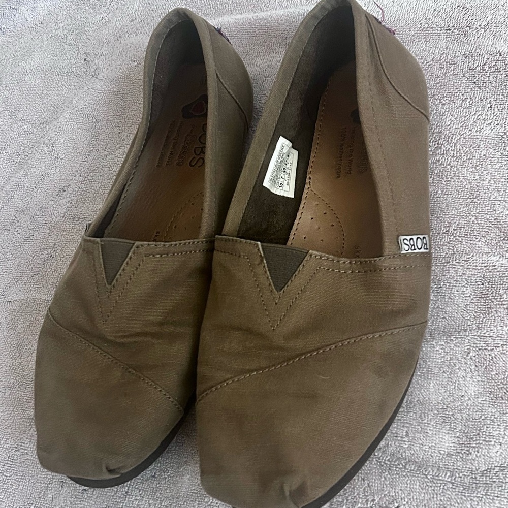 Skechers BOBS Tan Slip-On Shoes